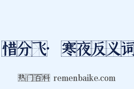 惜分飞·寒夜反义词是什么意思的图片